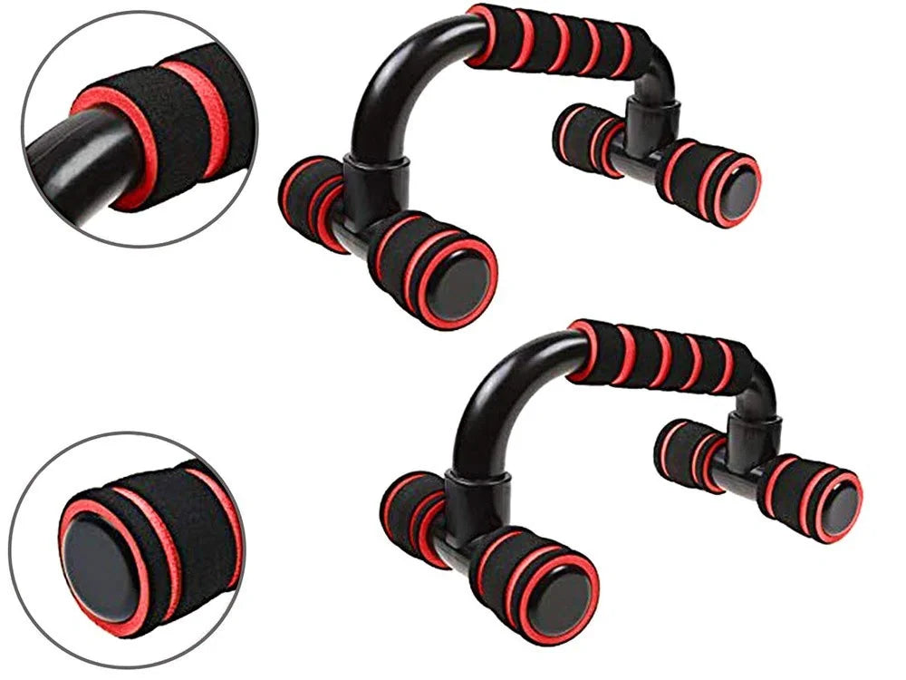 Liegestützgriffe Fitness Push Up Bars Traglast 100 kg Rutschfest Schwarz Orange