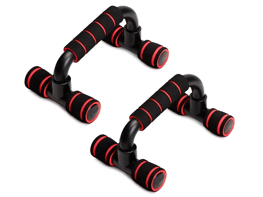Liegestützgriffe Fitness Push Up Bars Traglast 100 kg Rutschfest Schwarz Orange