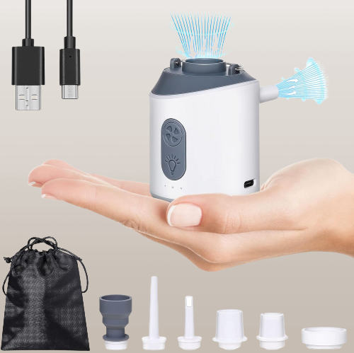 Rechargeable Electric Air Pump, Battery Pump, Portable Mini USB, 1600mAhr