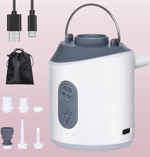 Rechargeable Electric Air Pump, Battery Pump, Portable Mini USB, 1600mAhr