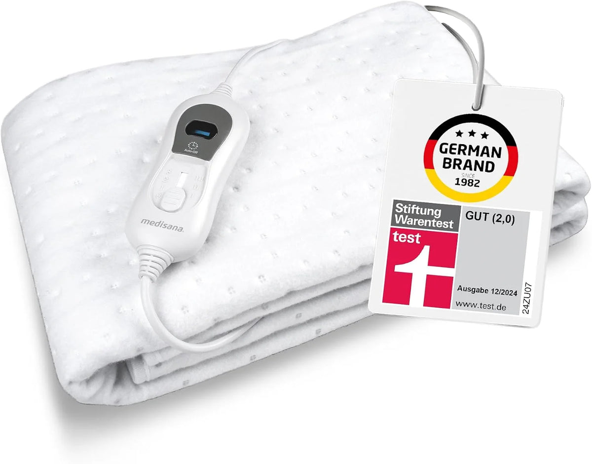 Medisana HU 665 Wärmeunterbett 150 x 80 cm – elektrische Heizdecke mit 3 Temperaturstufen, Kabelfernbedienung & Überhitzungsschutz