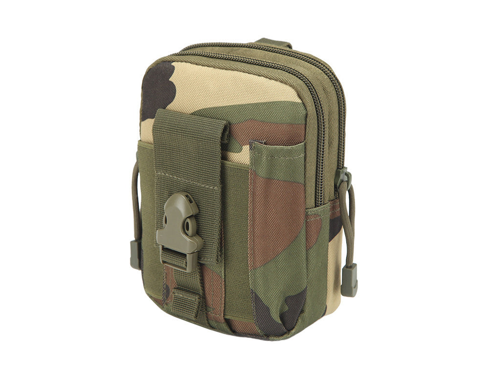 Taktische Molle Outdoor Gürteltasche für iPhone & Smartphone – Militär Hüfttasche mit Karabiner, Reißverschluss & Stifthalter (Digital Camo)