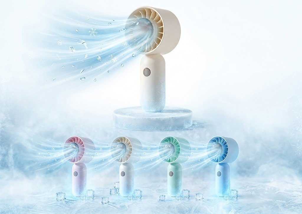 Mini USB Akku Ventilator DM-51 – Leiser Handventilator mit 3 Stufen USB-C