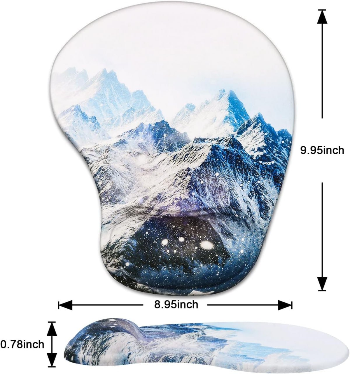 Ergonomic Mouse Pad Wrist Rest Rubber Base for Laptop Computer Gaming 