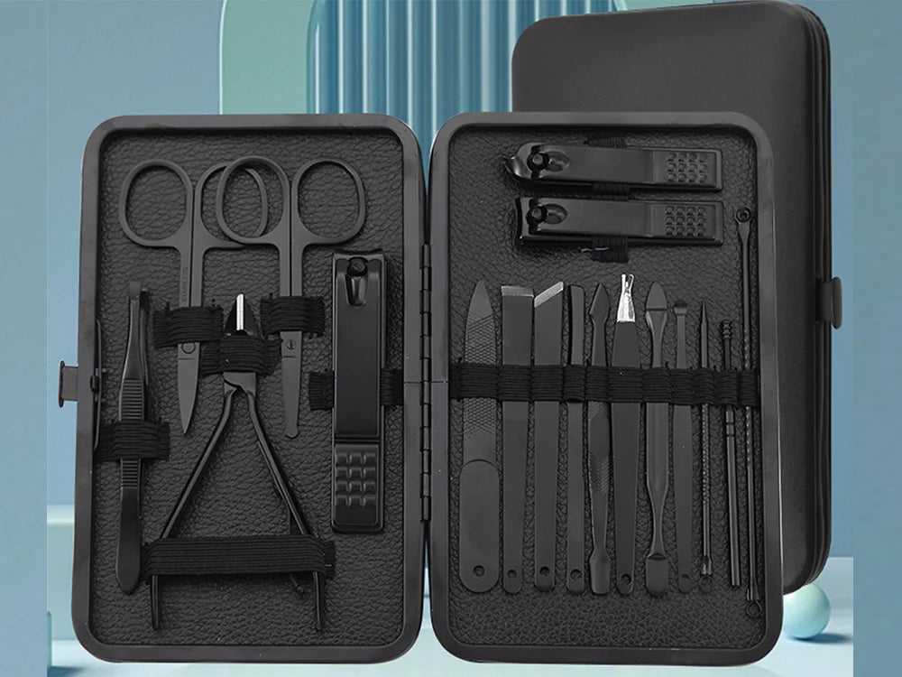 Nail set manicure set women men pedicure nail scissors set 26 pieces-NEW