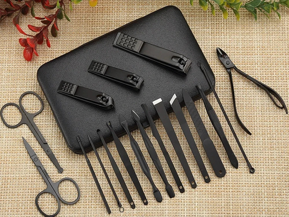 Nail set manicure set women men pedicure nail scissors set 26 pieces-NEW