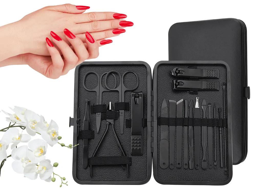 Nail set manicure set women men pedicure nail scissors set 26 pieces-NEW