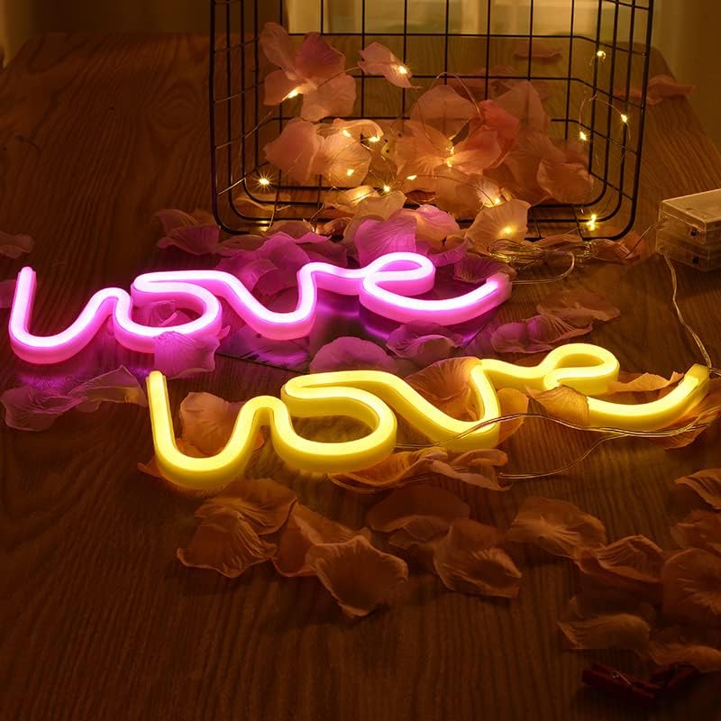 LED Neon Liebes Lampe Licht Leuchtreklame Sign Leuchtschild Bar Wandleuchte USB