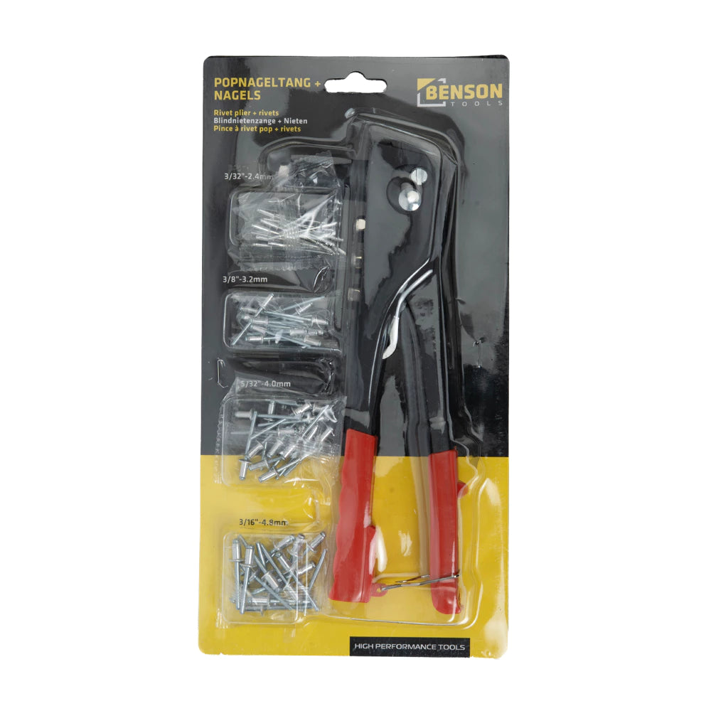 Nietzange Set mit Nieten – Handnietzange zum Verbinden Dünner Materialien (61-teilig)