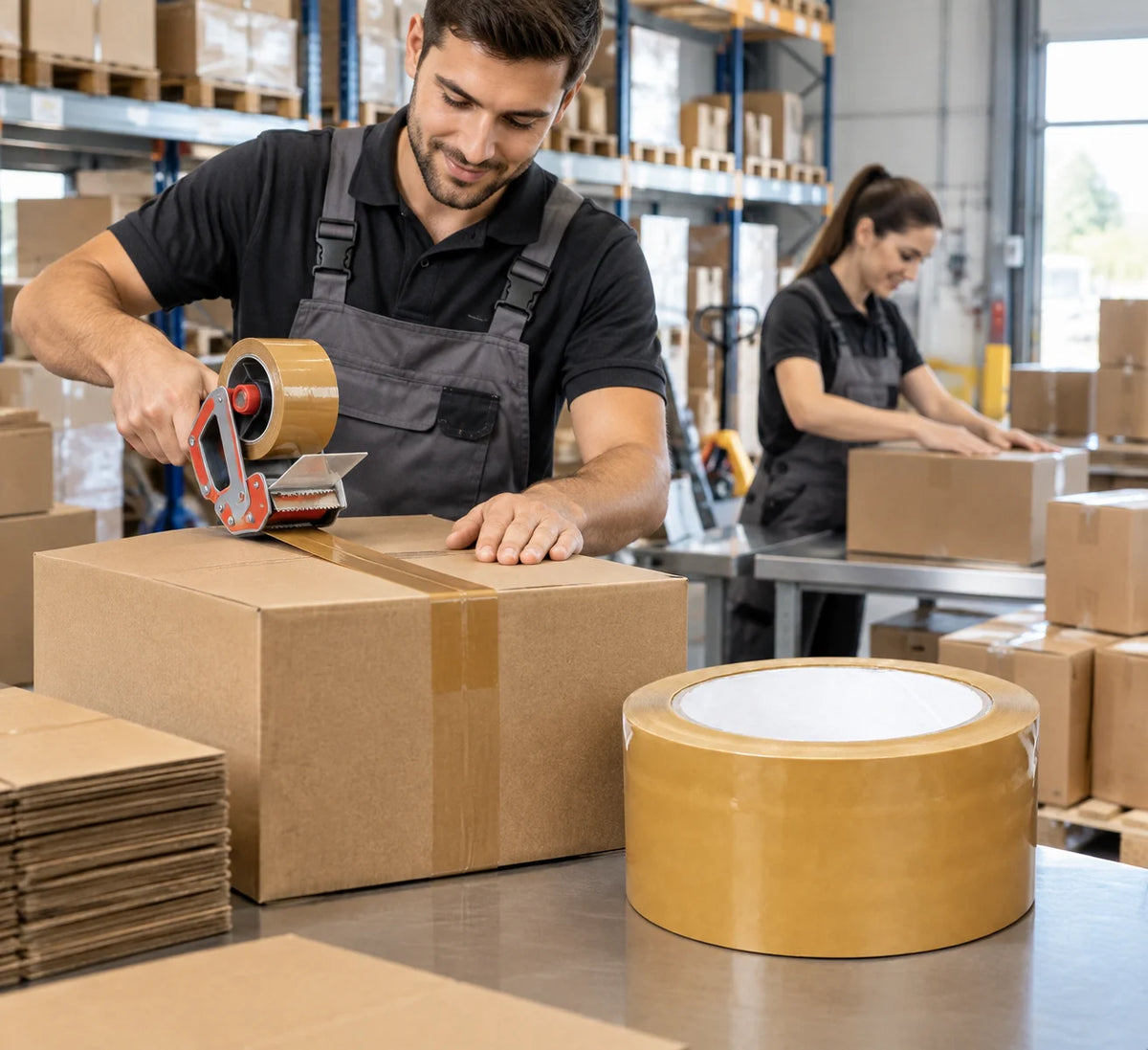 Paketband Braun 66m x 48mm Premium Low Noise Packband Versandband Klebeband