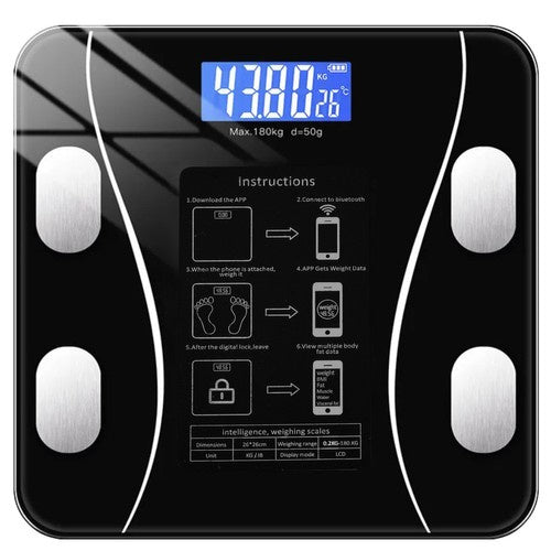 Personenwaage 180 kg Bluetooth – Digitalwaage mit BMI Analyse