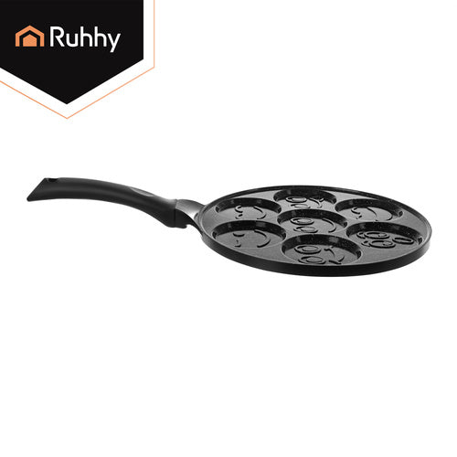 Pfannkuchenpfanne 26 cm mit 7 Formen – Antihaft Eierpfanne für Induktion