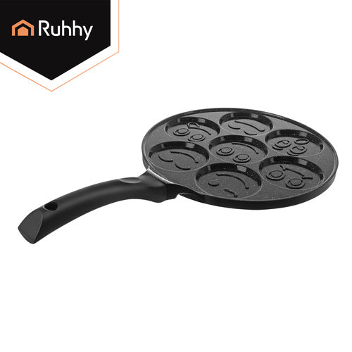 Pfannkuchenpfanne 26 cm mit 7 Formen – Antihaft Eierpfanne für Induktion