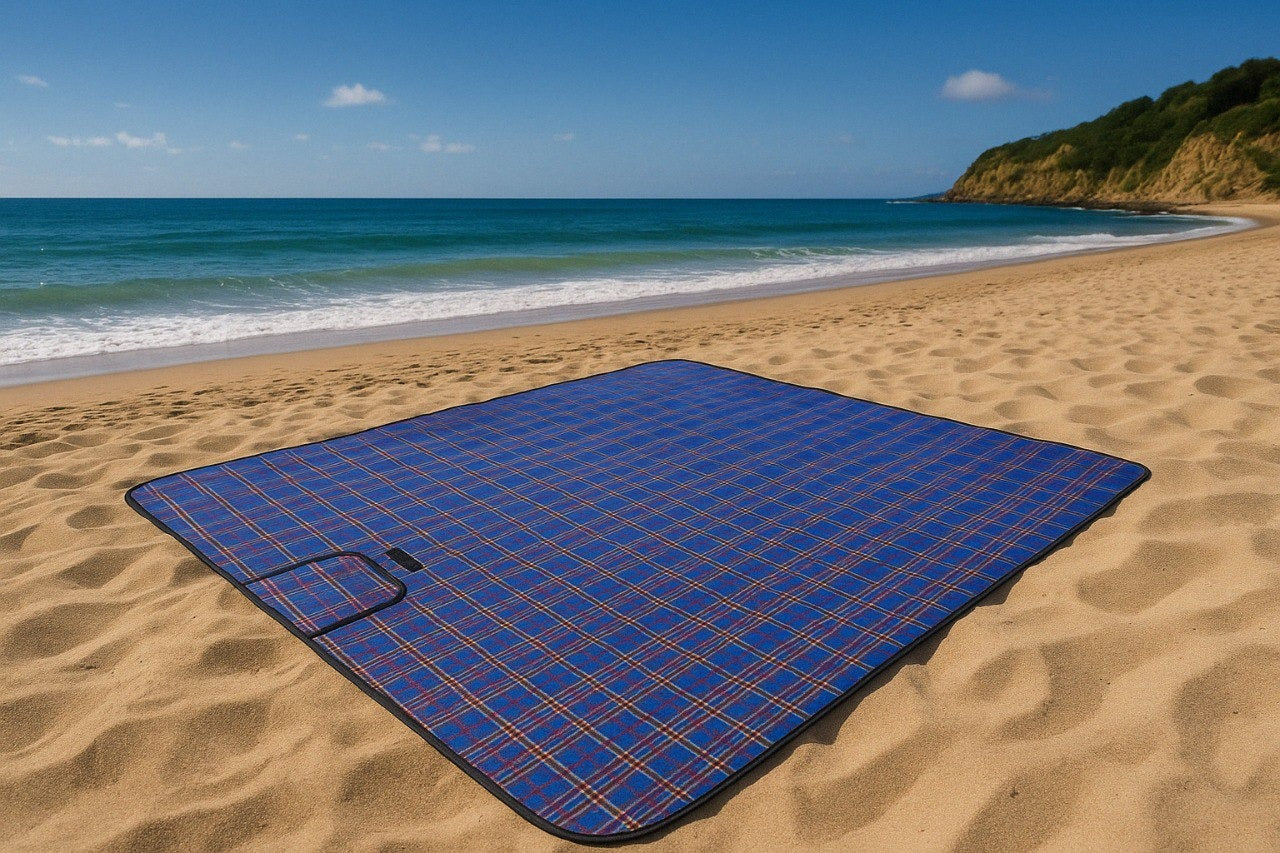 Runde Wasserdichte Picknickdecke – 200 X 200 Cm, Faltbar, Für Strand, Camping & Park