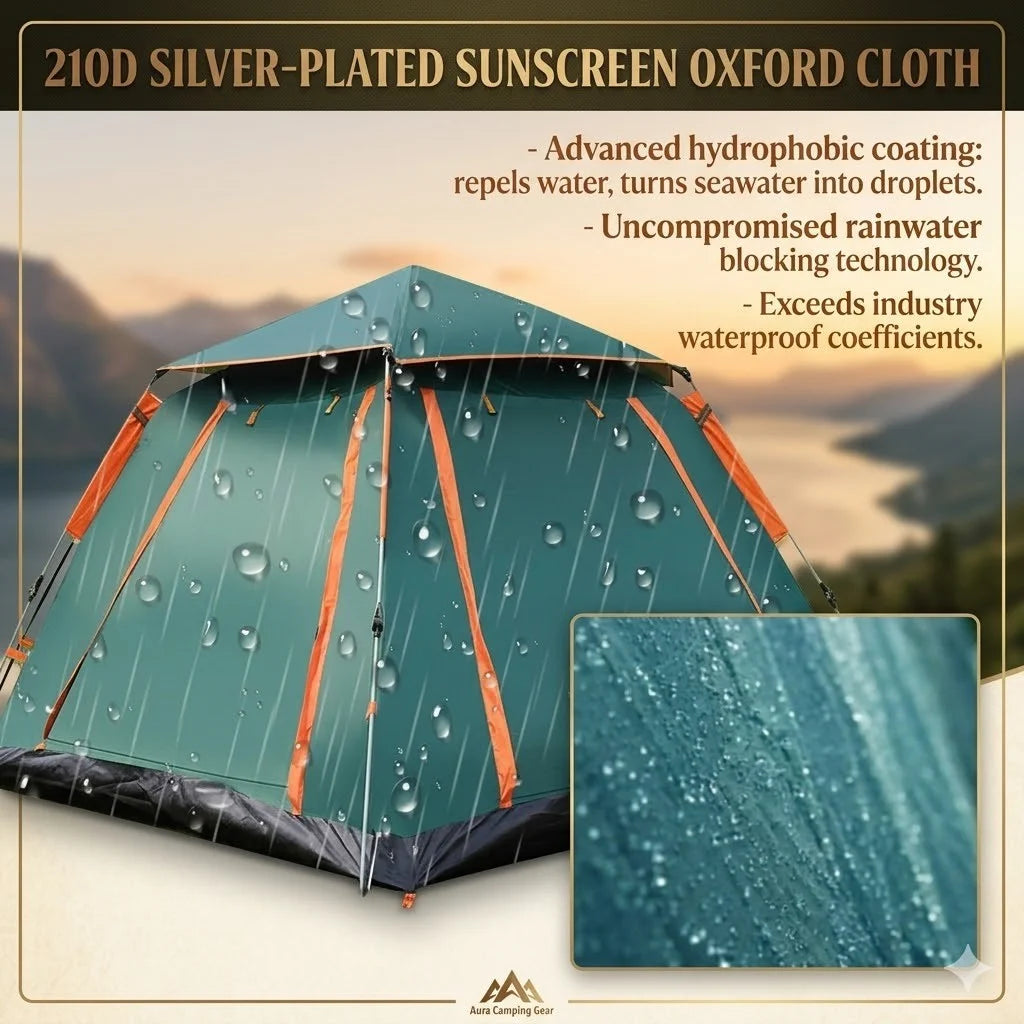 Pop Up Zelt 3-4 Personen Automatik Campingzelt Kuppelzelt Wasserdicht