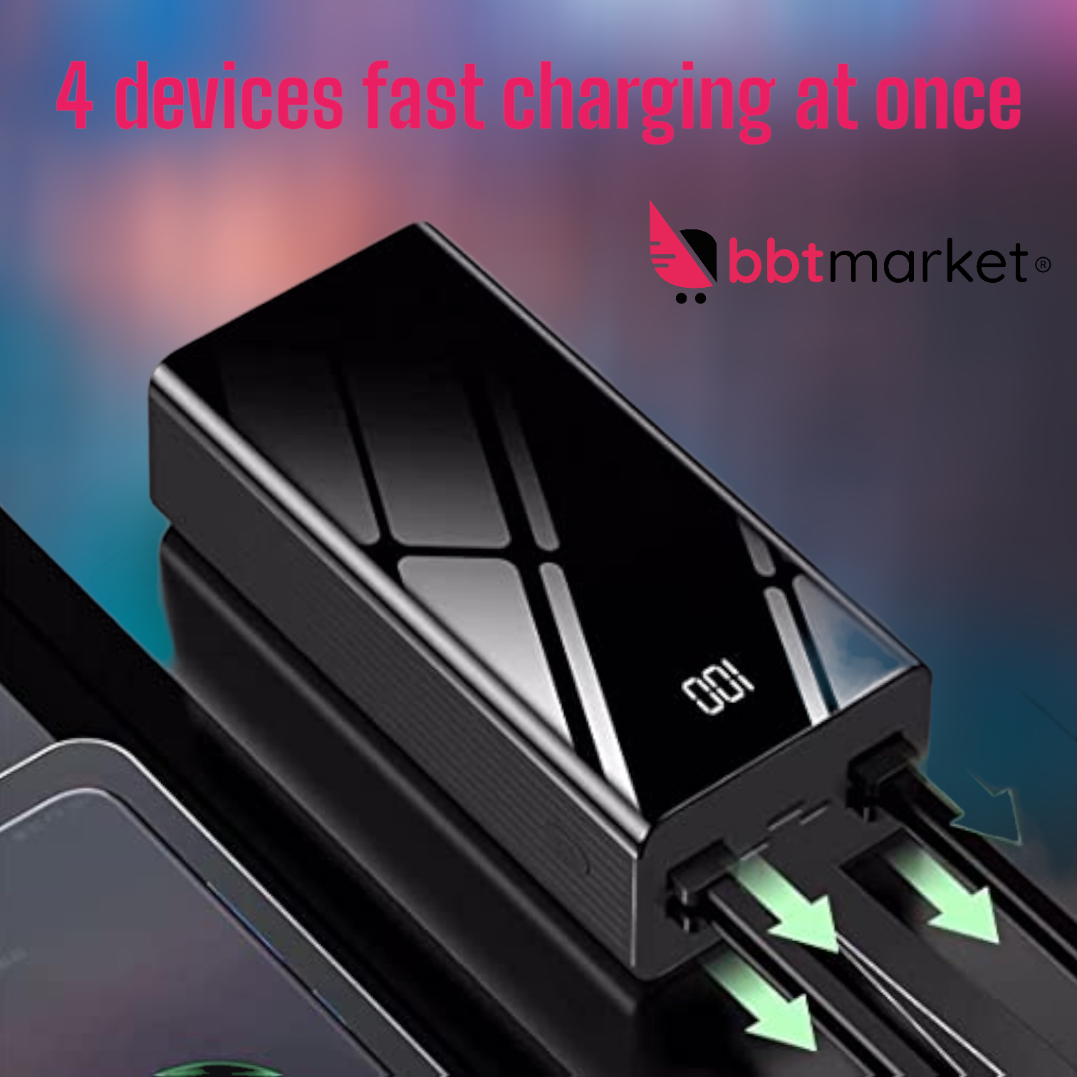 Powerbank 30000 mAh, drei Ausgänge, USB-C, Schnellladung, zum Aufladen für Handy