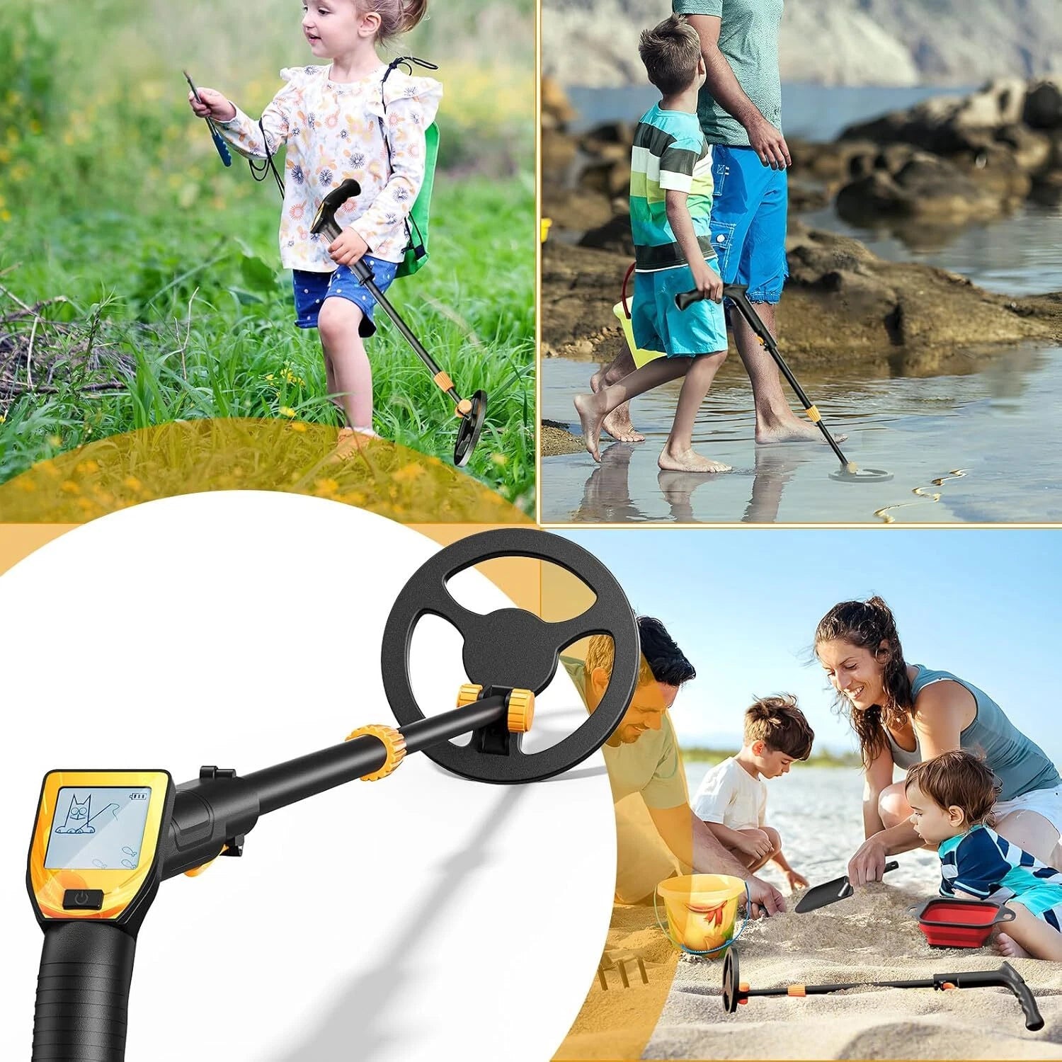 Metal detector with LCD Gold Metal Detector Gold Prospector Treasure Hunt Finder 