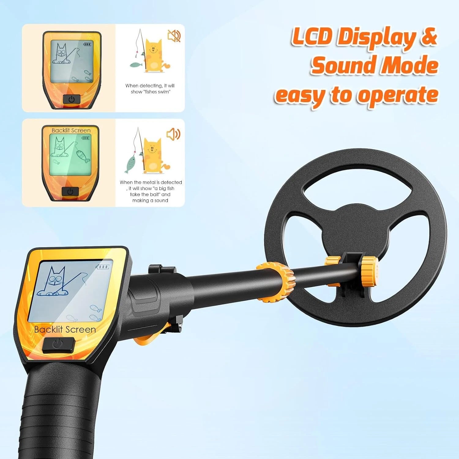 Metal detector with LCD Gold Metal Detector Gold Prospector Treasure Hunt Finder 