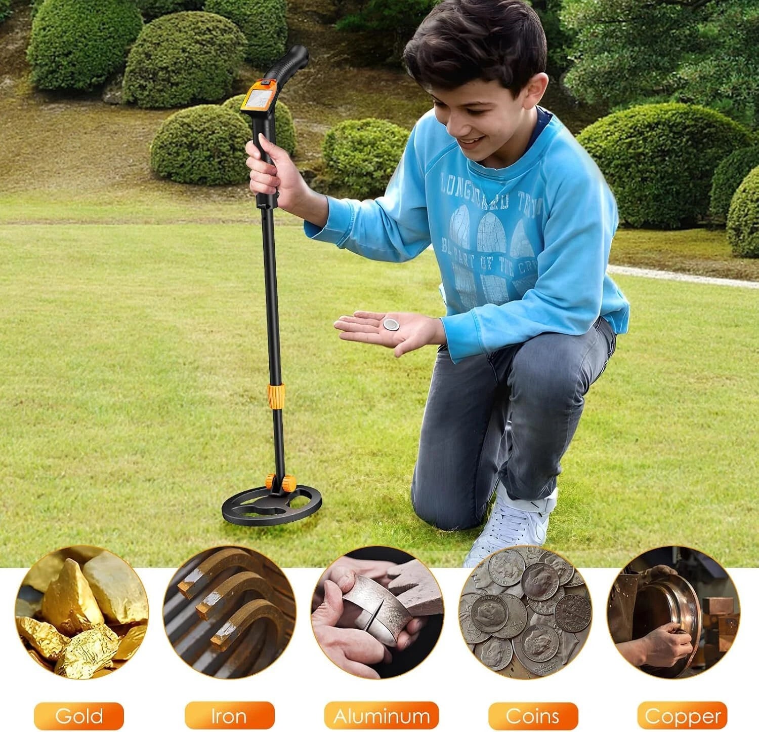 Metal detector with LCD Gold Metal Detector Gold Prospector Treasure Hunt Finder 