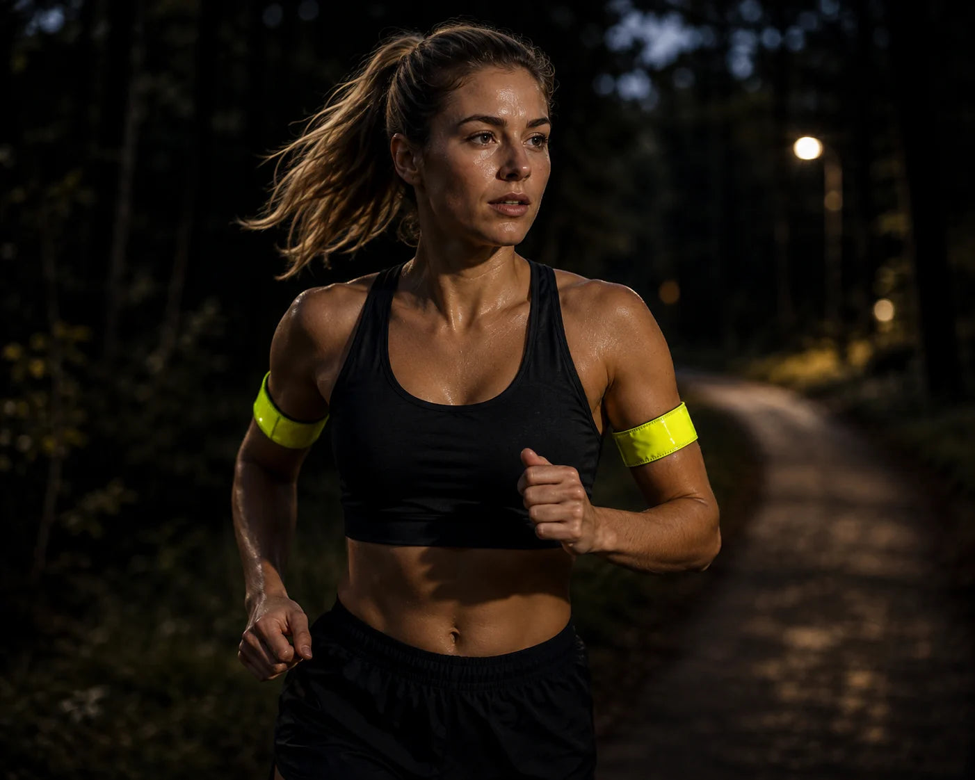 2x Reflektorband Leuchtarmband Reflexband Reflektierendes Band Joggen Fahrrad