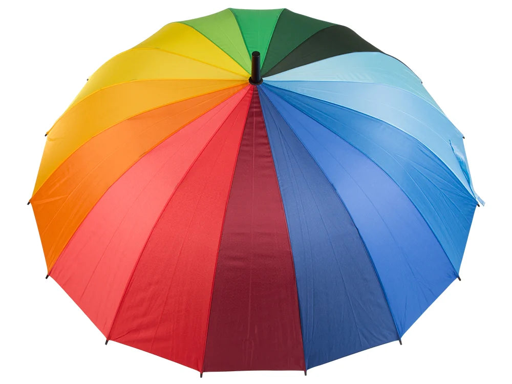 Regenbogenschirm Automatik Regenschirm XXL 115cm Windfest Bunt