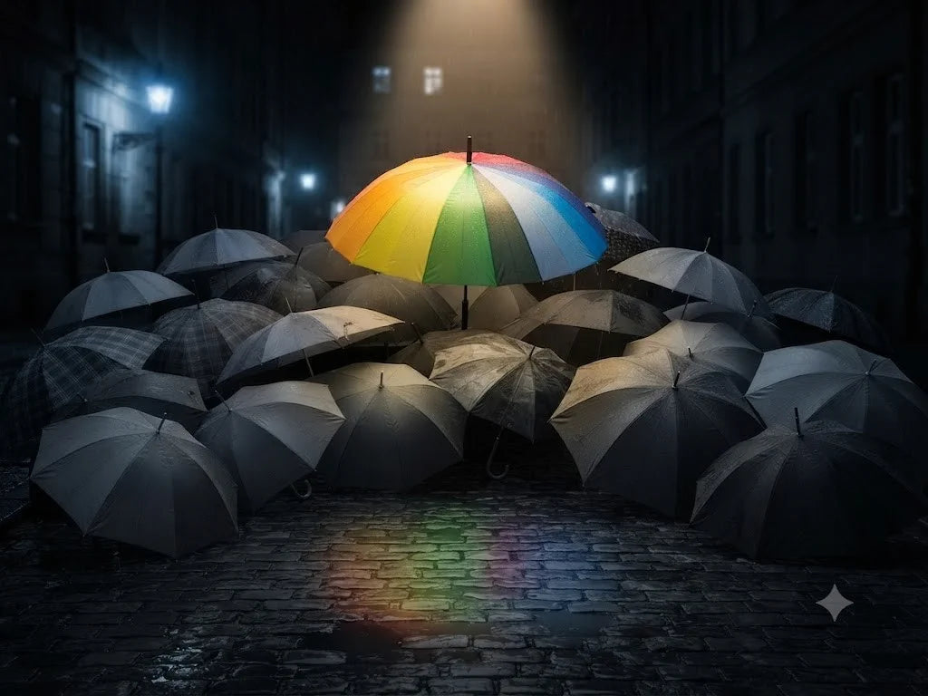 Regenschirm XXL Automatik 18 Streben Windfest Regenbogen Stockschirm Groß