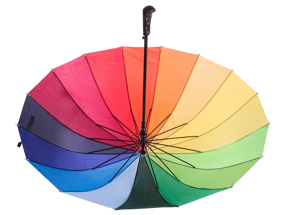 Regenschirm XXL Automatik 18 Streben Windfest Regenbogen Stockschirm Groß