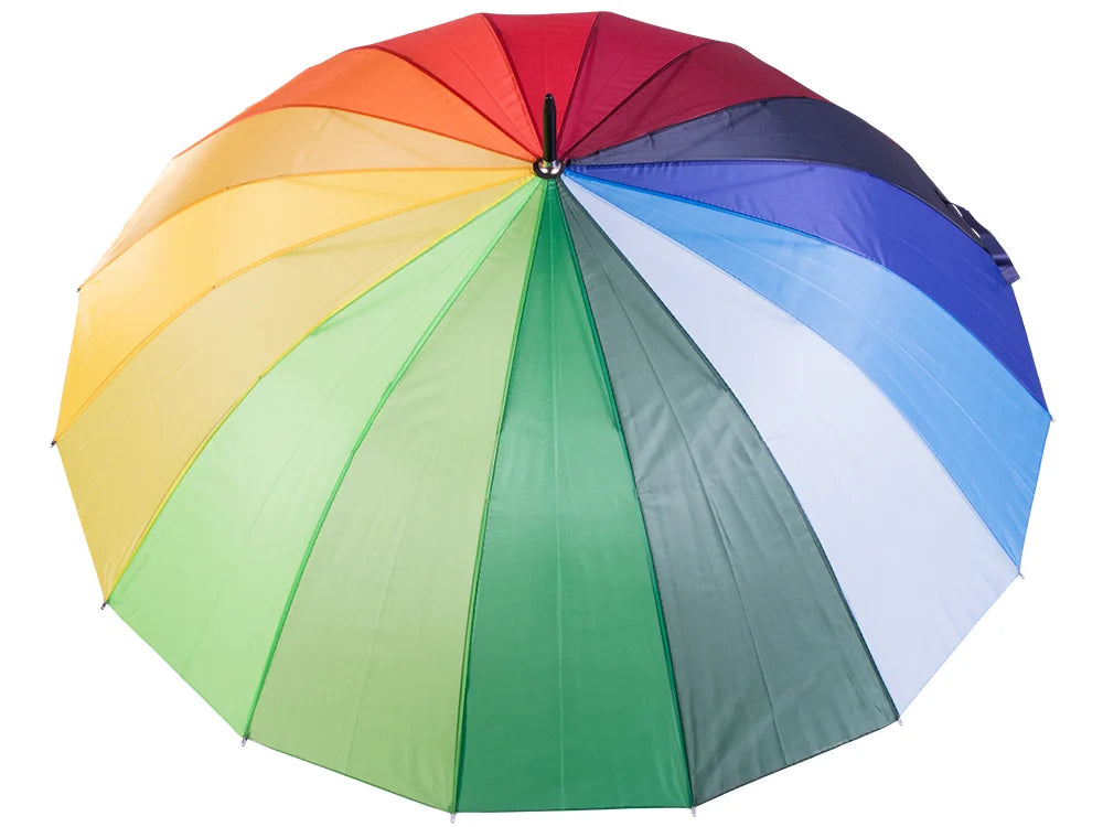 Regenschirm XXL Automatik 18 Streben Windfest Regenbogen Stockschirm Groß
