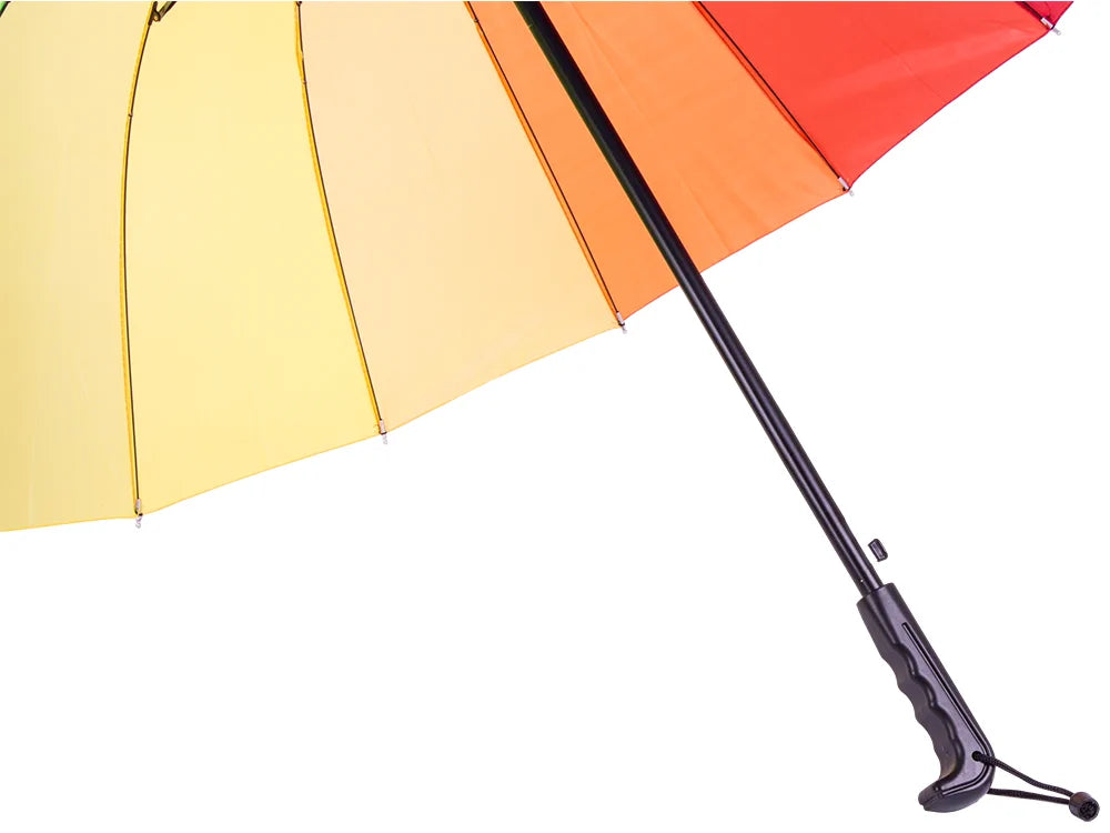 Regenschirm XXL Automatik 18 Streben Windfest Regenbogen Stockschirm Groß