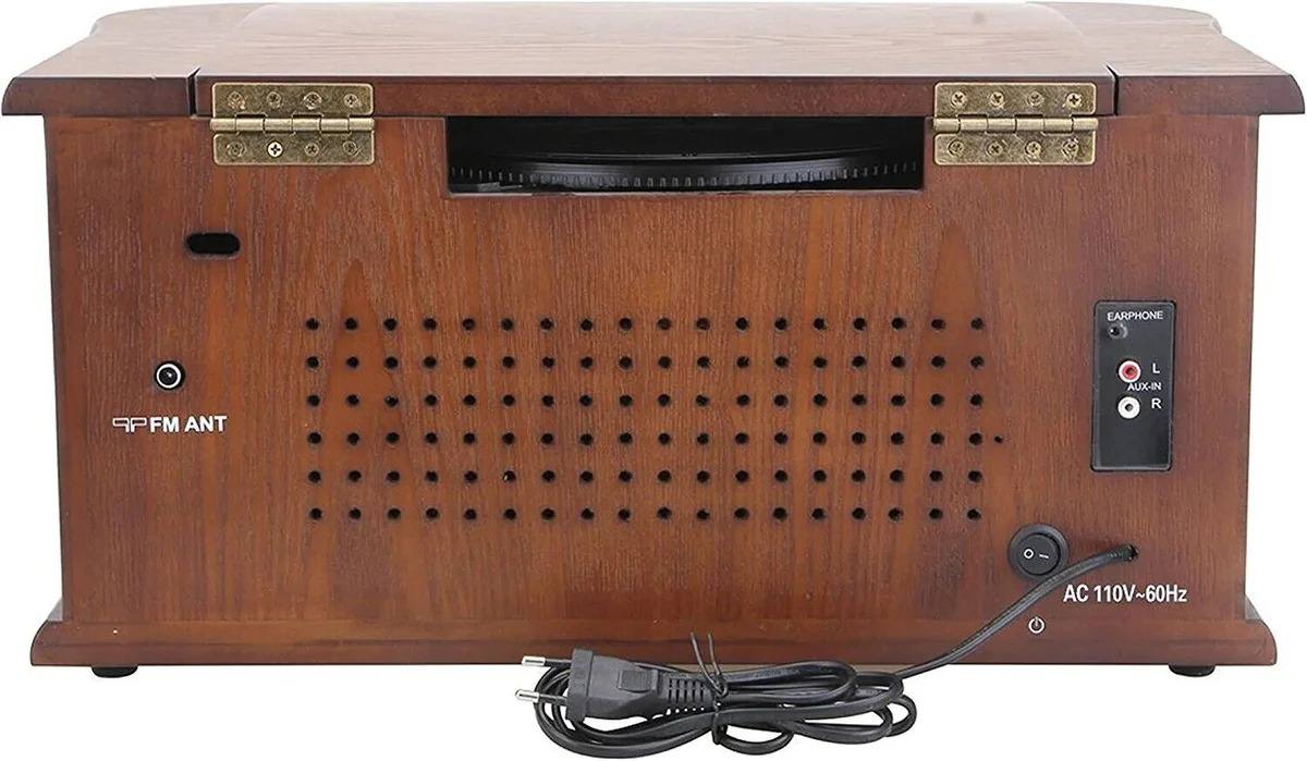 Retro record player record player player nostalgia wooden music system 