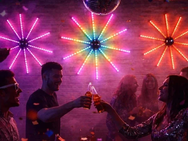 RGB LED Feuerwerk Lichterkette mit Bluetooth Musikmodus & Traumfarben 5V USB