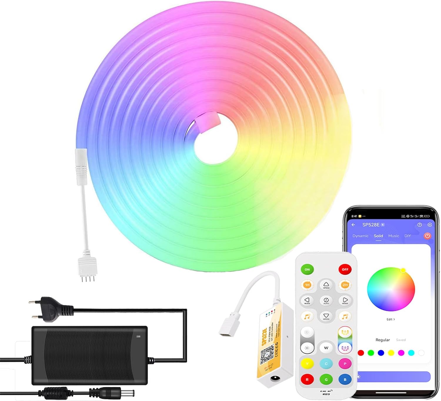 3-30M Neon LED Strip Streifen RGB Flex Schlauch diffus Lichtband Dimmbar mit APP