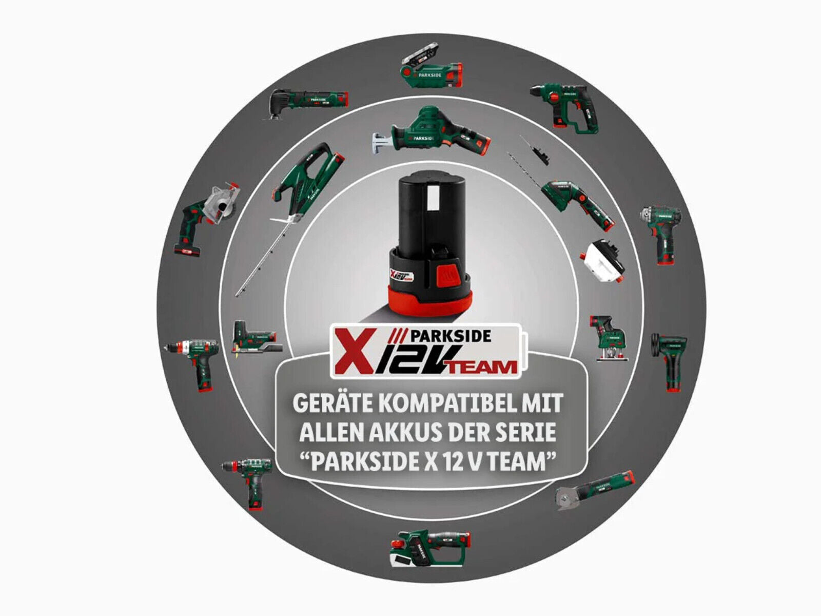 Schnell-Ladegerät (PLGK12A3) + AKKU 2 Ah für PARKSIDE X12V Team Geräte 12 Volt