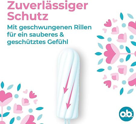 O.b. Original Super, Tampons für starke Tage mit StayDry Technologie und