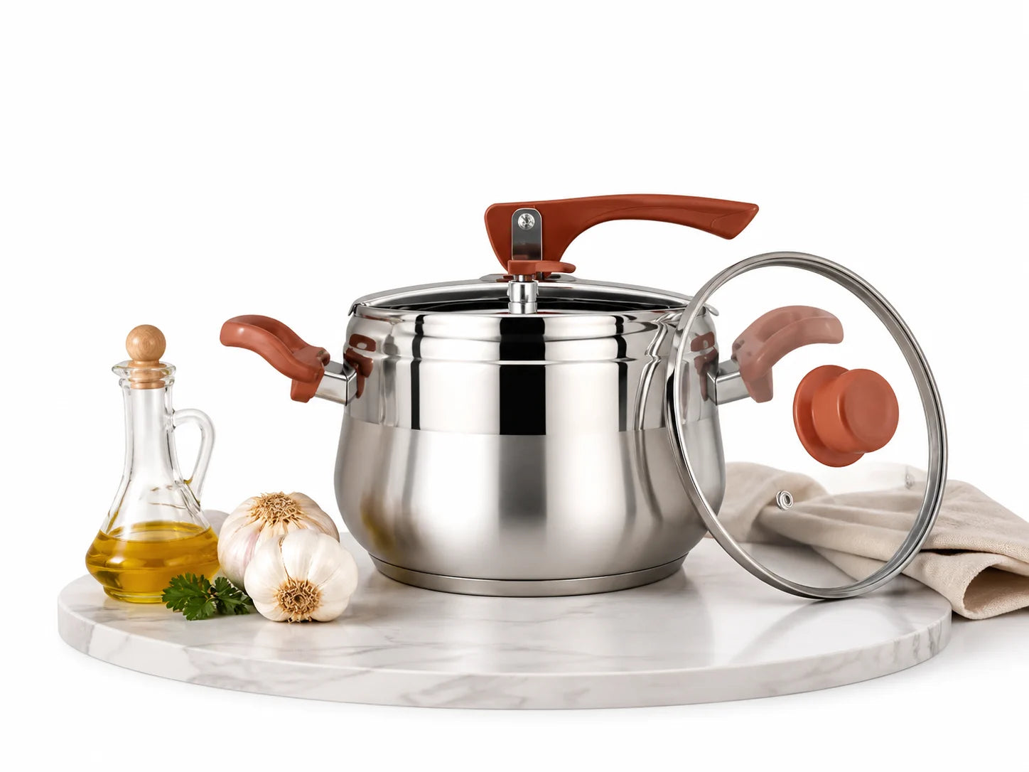 Schnellkochtopf 4L Edelstahl Induktion Dampfkochtopf Küche