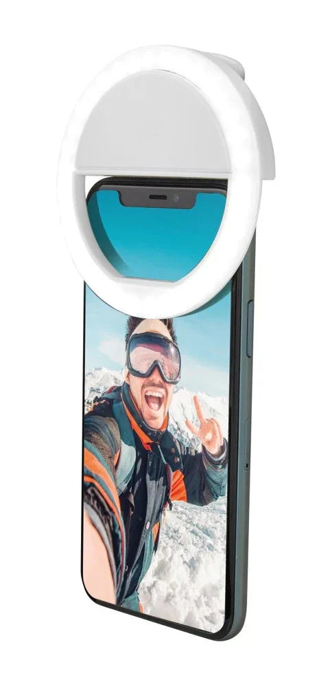 Selfie Ringlicht LED Clip Smartphone Tablet 36 LEDs USB Wiederaufladbar