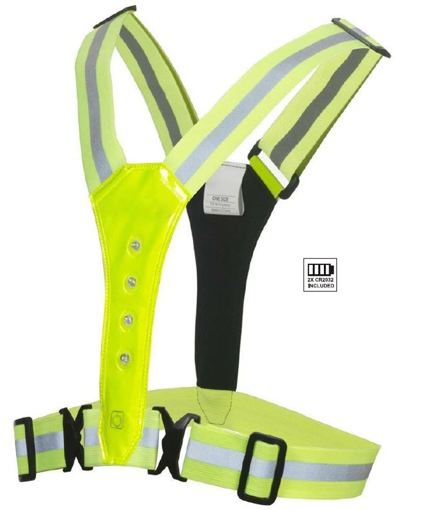 High visibility vest, general high visibility vest, sports luminous vest with LED reflector