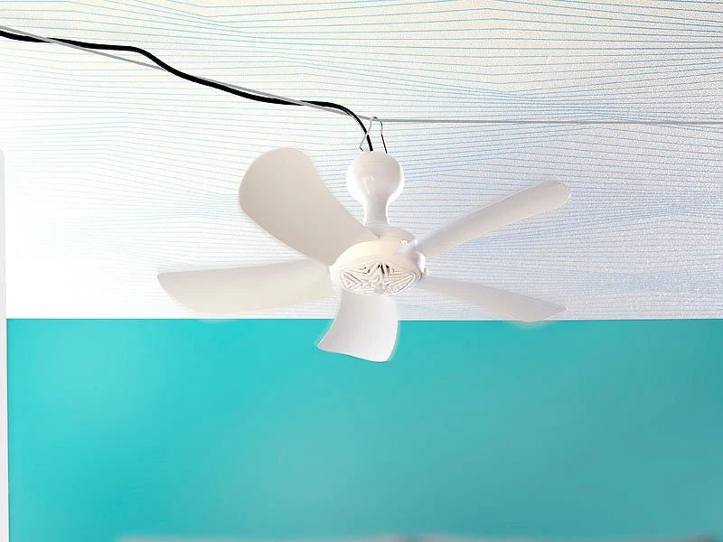 Sichler Deckenventilator Camping Ventilator 41cm Leise 230V zum Hängen