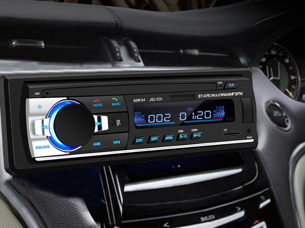 1-DIN Autoradio mit Bluetooth, USB, AUX & SD – Freisprecheinrichtung, 4×60W, Mikrofon & Fernbedienung