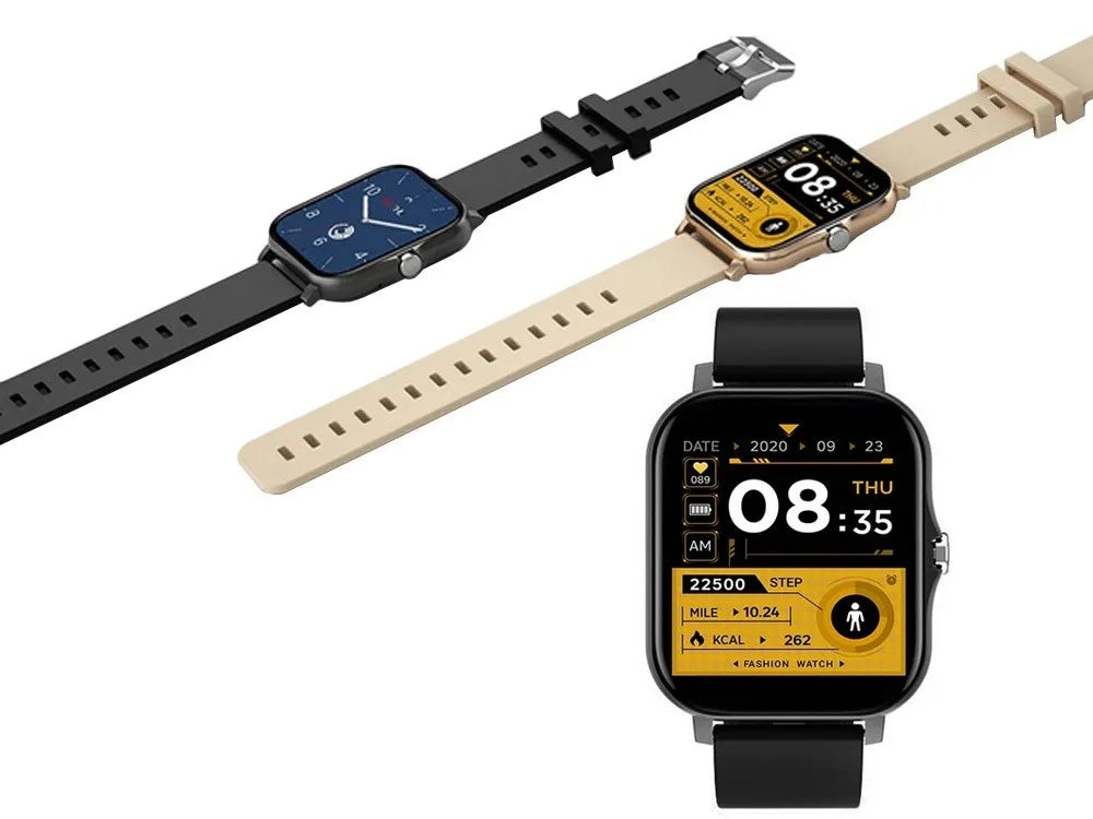 Smartwatch Herren Damen Bluetooth Telefonieren Sportuhr Fitness Tracker Schwarz