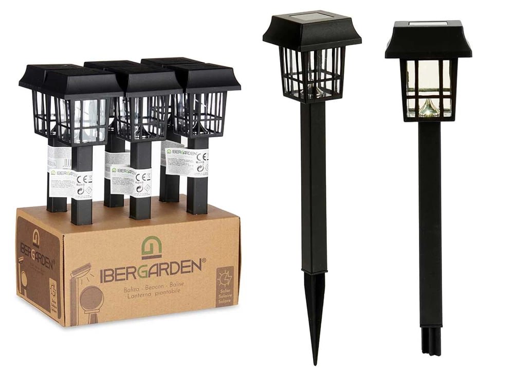 Solar Gartenleuchte LED schwarz Außen 8h Laufzeit Wegelicht – 1 oder 12 Stück