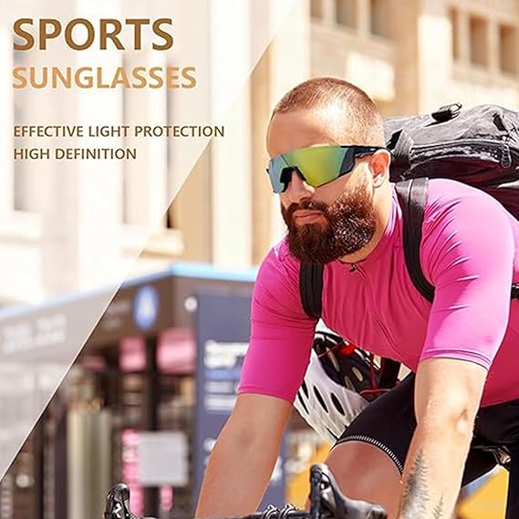 fahrradbrille mountainbike Fahrradbrille UV400 im 2er Set – Sport Sonnenbrille für MTB, Rennrad u