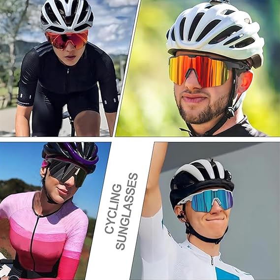 herren sonnenbrille sport Fahrradbrille UV400 im 2er Set – Sport Sonnenbrille für MTB, Rennrad u