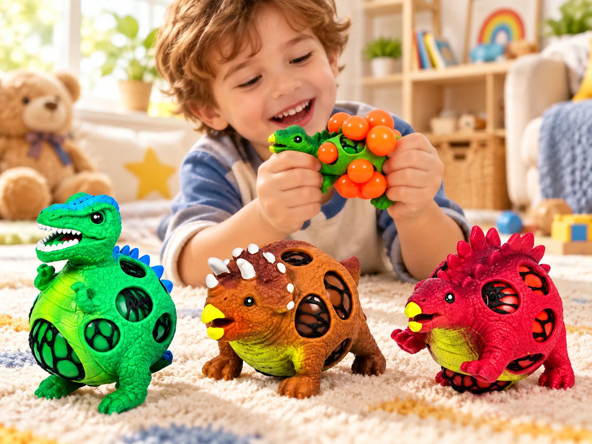 Squeeze Dinosaurier Ball  Anti Stress Ball in verschiedenen Farben Dino Squishy