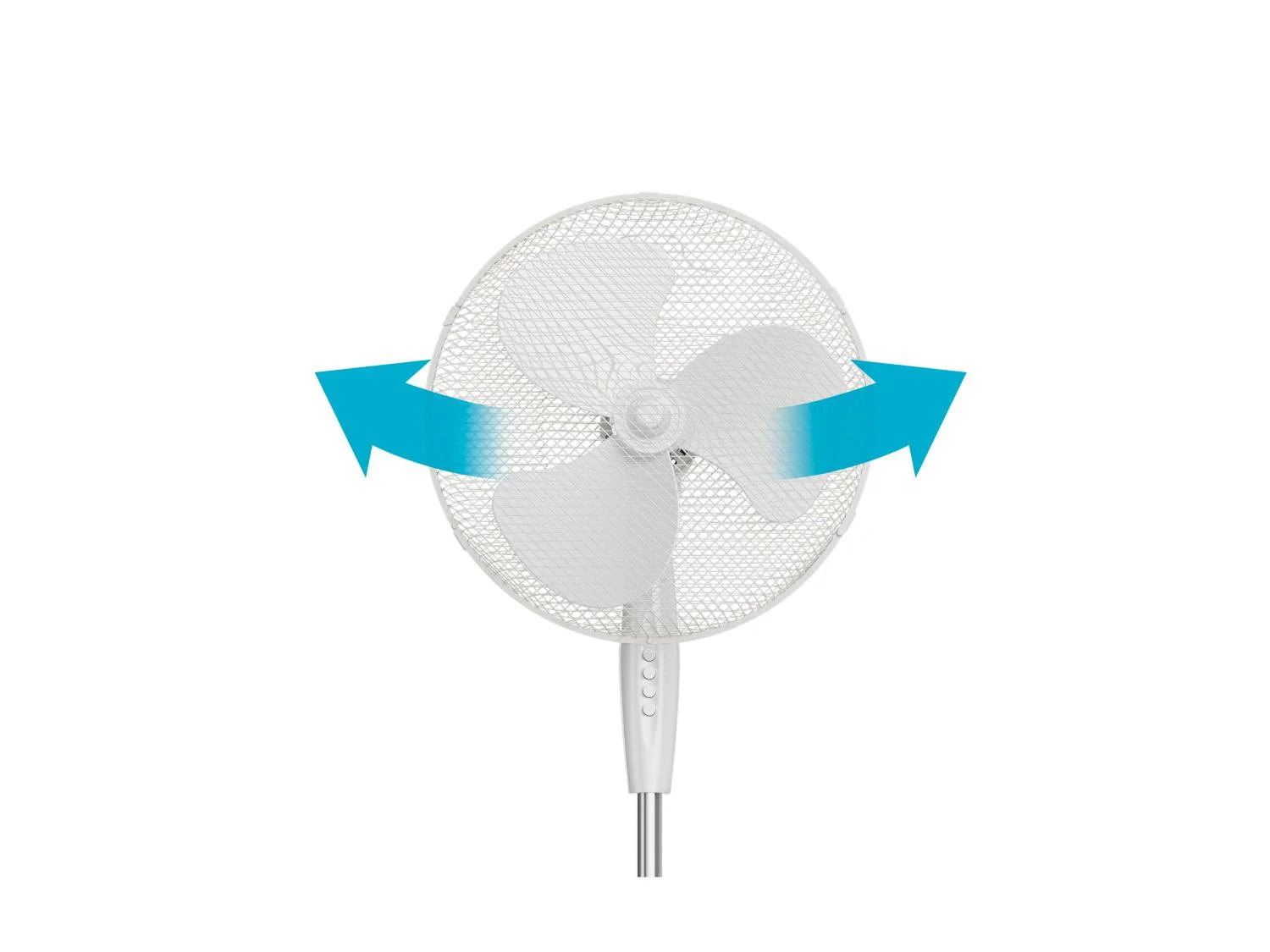 SILVERCREST Standventilator 45W – Höhenverstellbarer Ventilator mit 3 Stufen, Oszillation & 66 cm Durchmesser