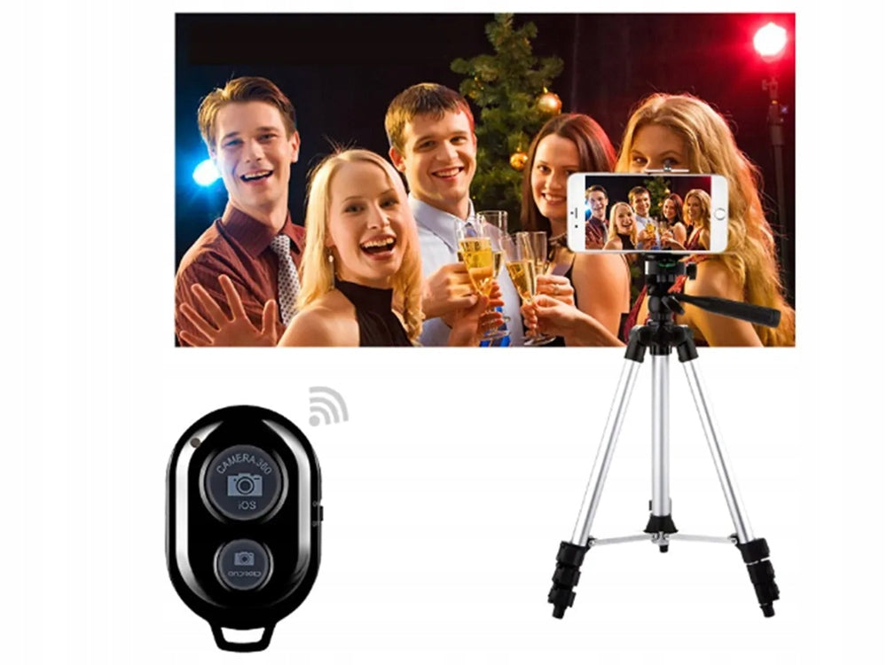 Handy Stativ Tripod mit Bluetooth Fernbedienung – 4in1 Smartphone Halter 100cm