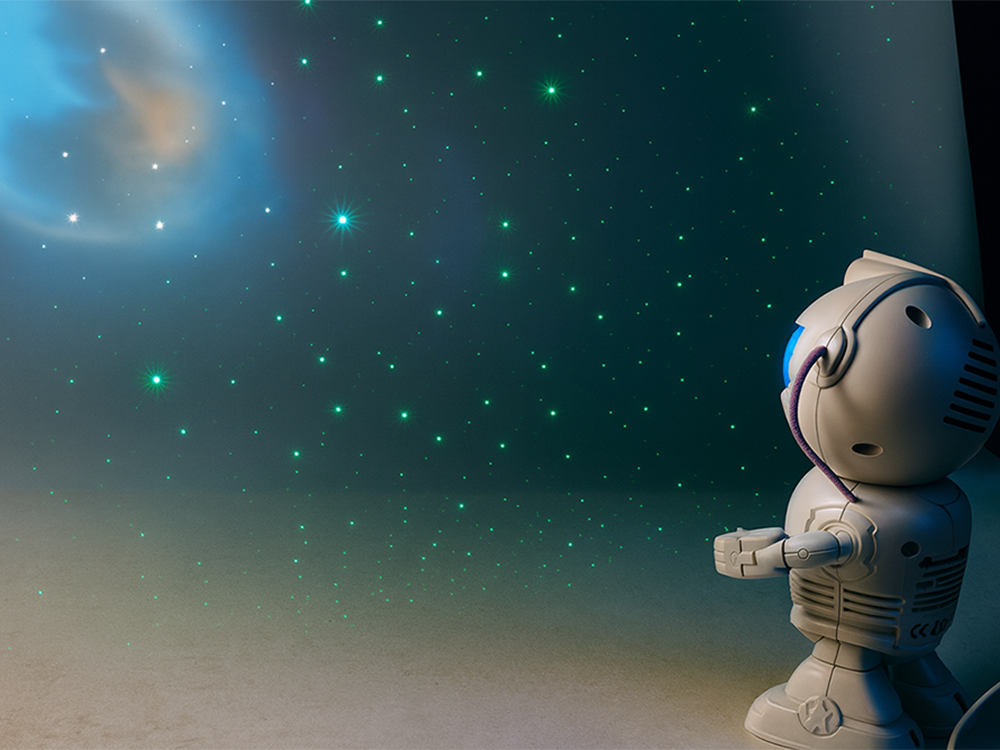 Sternenprojektor Astronaut Nachtlicht Bluetooth Musik Kinder LED