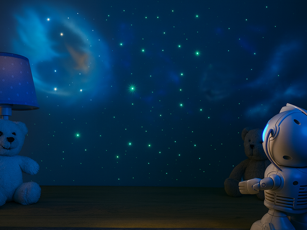 Sternenprojektor Astronaut Nachtlicht Bluetooth Musik Kinder LED