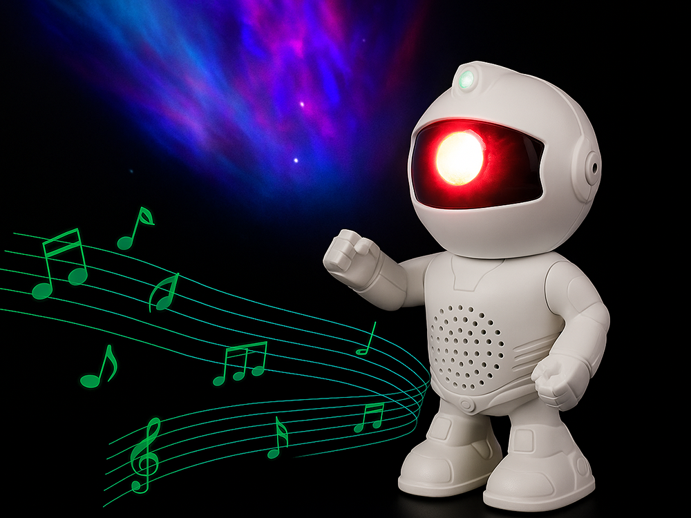 Sternenprojektor Astronaut Nachtlicht Bluetooth Musik Kinder LED