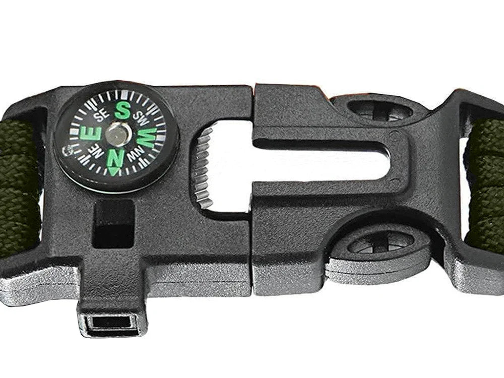 Survival Armband 5in1 mit Paracord, Kompass, Feuerstarter & Pfeife – Outdoor Notfallarmband für Camping, Wandern und Trekking
